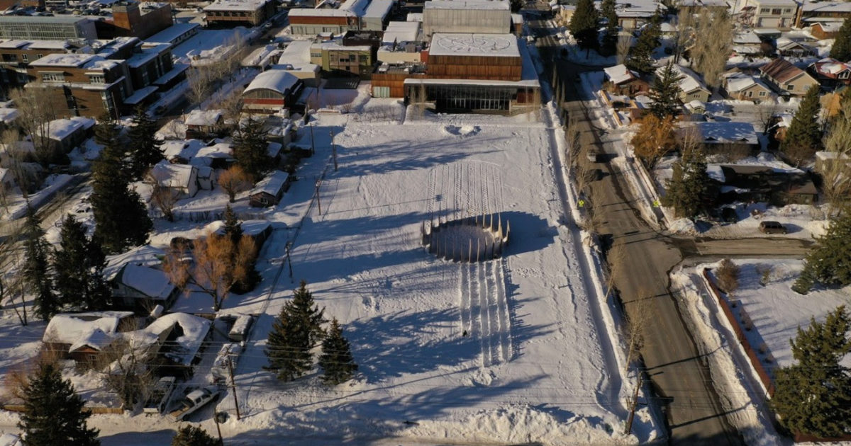 Jackson Hole local artists displays snow art installation at Center for the Arts
